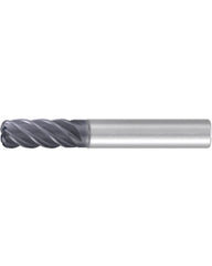 ‎Corner Radius End Mill; 3/4″ Dia. × 1-1/2″ LOC × 3/4″ Shank Dia. × 4″ OAL ; 5 FL ; Carbide ; AlCr ; 0.015″ R
