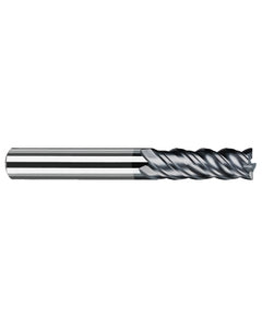 ‎1/2″ Cutting Dia. × 1/2″ Shank Dia. × 1-1/2″ LOC × 3-3/4″ OAL, 4 Flute, Carbide, Polychrom, Square Endmill, NB-NVD