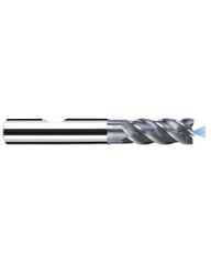‎1/2″ Cutting Dia. × 1/2″ Shank Dia. × 1″ LOC × 3-1/4″ OAL, 4 Flute, Carbide, Polychrom, Square Endmill, MB-NVDS