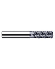 ‎1/16″ Cutting Dia. × 1/4″ Shank Dia. × 1/8″ LOC × 2-1/4″ OAL, 4 Flute, Carbide, Polychrom, Square Endmill, E-Cut