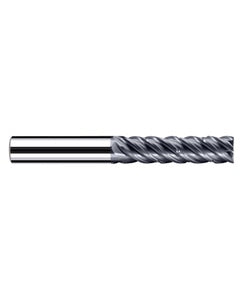 ‎1/2″ Cutting Dia. × 1/2″ Shank Dia. × 1-1/2″ LOC × 3-3/4″ OAL, 5 Flute, Carbide, Polychrom, Square Endmill, E-Cut