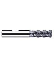 ‎1/2″ Cutting Dia. × 1/2″ Shank Dia. × 1″ LOC × 3-1/4″ OAL, 4 Flute, Carbide, Polychrom, Square Endmill, E-Cut