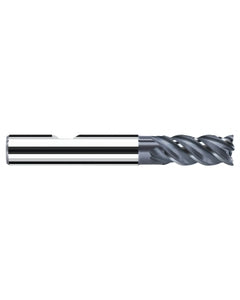 ‎1/2″ Cutting Dia. × 1/2″ Shank Dia. × 1″ LOC × 3-1/4″ OAL, 4 Flute, Carbide, Polychrom, Square Endmill, NB-NVS