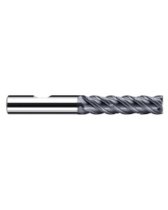 ‎1/2″ Cutting Dia. × 1/2″ Shank Dia. × 1-1/2″ LOC × 3-3/4″ OAL, 4 Flute, Carbide, Polychrom, Square Endmill, E-Cut