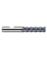 ‎1/2″ Cutting Dia. × 1/2″ Shank Dia. × 1-1/2″ LOC × 3-3/4″ OAL, 4 Flute, Carbide, Polychrom, Square Endmill, E-Cut