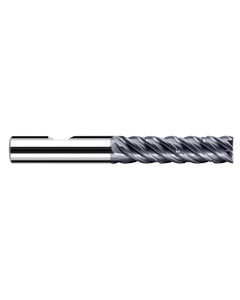 ‎1/2″ Cutting Dia. × 1/2″ Shank Dia. × 1-1/2″ LOC × 3-3/4″ OAL, 5 Flute, Carbide, Polychrom, Square Endmill, E-Cut