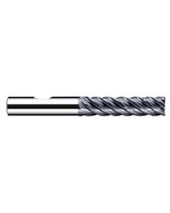 ‎1/2″ Cutting Dia. × 1/2″ Shank Dia. × 1-1/2″ LOC × 3-3/4″ OAL, 5 Flute, Carbide, Polychrom, Square Endmill, E-Cut
