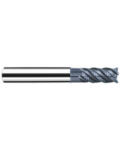‎1/2″ Cutting Dia. × 1/2″ Shank Dia. × 1″ LOC × 3-1/4″ OAL, 4 Flute, Carbide, Polychrom, Square Endmill, NX-FPS