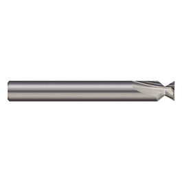 Keyseat Cutter, 9/64″ Dia. × 3/16″ Shank Dia. × 0.063″ CW × 2″ OAL, 2 Teeth, 60 Degrees, Carbide, Round Shank, Uncoated, Specialty Profiles