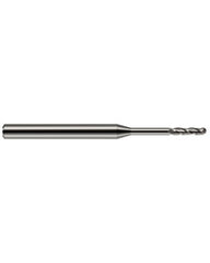 ‎3/32″ Dia. × 3/4″ LOC × 1/8″ Shank Size × 2-1/2″ OAL, 3 Flute, Carbide, Uncoated, Ballnose Endmill