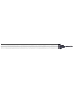 3/32″ Dia. × 1/2″ LOC × 3/16″ Shank Size × 2″ OAL, 3 Flute, 5 Degrees Body Half Taper Angle, Carbide, AlTiN Nano, Square, Tapered End Mill
