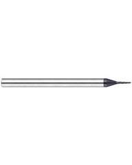 3/32″ Dia. × 1/2″ LOC × 3/16″ Shank Size × 2″ OAL, 3 Flute, 5 Degrees Body Half Taper Angle, Carbide, AlTiN Nano, Square, Tapered End Mill