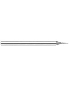 3/32″ Dia. × 1/2″ LOC × 3/16″ Shank Size × 2″ OAL, 3 Flute, 5 Degrees Body Half Taper Angle, Carbide, Uncoated, Square, Tapered End Mill