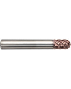 03823 Ballnose End Mill, 20 mm Dia. × 30 mm LOC × 20 mm Shank Dia. × 152 mm OAL, 10 Flute, Carbide, ALtima Xtreme