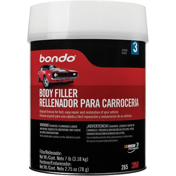 3M - Body Filler - 7 Lb Body Filler, 2-3/4 oz Cream Hardener - Exact Tooling
