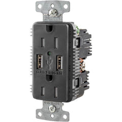Hubbell Wiring Device-Kellems - USB Receptacles Number of USB Ports: 2 Number of Receptacles: 2 - Exact Tooling