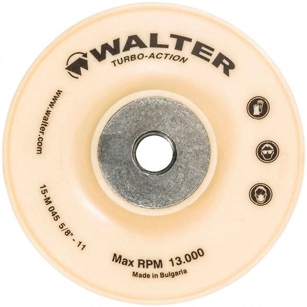 WALTER Surface Technologies - 4-1/2" Diam Disc Backing Turbo Backing Pad - 13,000 RPM - Exact Tooling