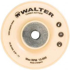 WALTER Surface Technologies - 4-1/2" Diam Disc Backing Turbo Backing Pad - 13,000 RPM - Exact Tooling