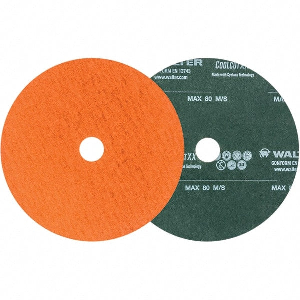 WALTER Surface Technologies - 6" Diam 7/8" Hole 50 Grit Fiber Disc - Ceramic - Exact Tooling