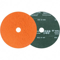 WALTER Surface Technologies - 6" Diam 7/8" Hole 50 Grit Fiber Disc - Ceramic - Exact Tooling
