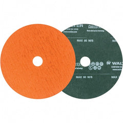 WALTER Surface Technologies - 6" Diam 7/8" Hole 24 Grit Fiber Disc - Ceramic - Exact Tooling