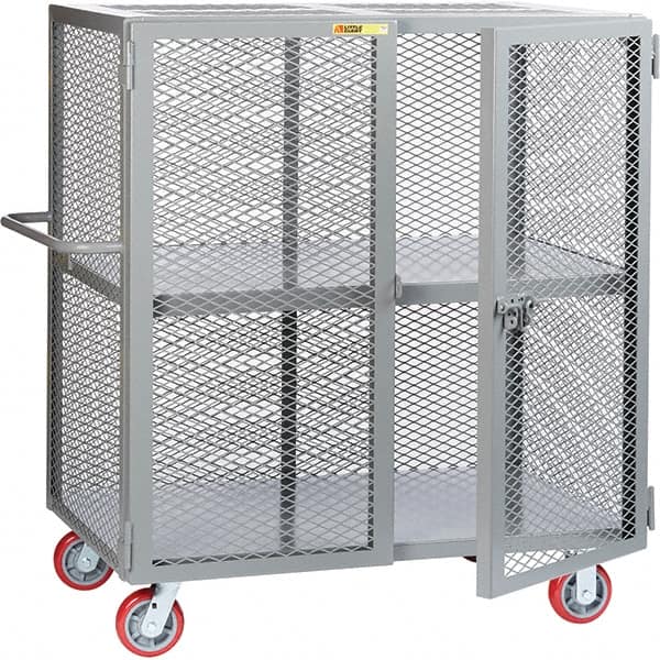 Little Giant - Lockers Type: Heavy Duty Mesh Security Cabinet Number of Tiers: 2 - Exact Tooling