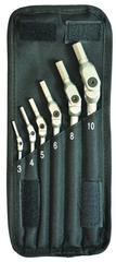 6 Piece - 3 - 10mm -Chrome HexPro Pivot Head Hex Wrench Set - Exact Tooling