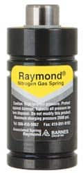 Associated Spring Raymond - 25mm Diam, 7mm Max Stroke, Yellow Nitrogen Gas Spring Cylinder - 47mm Body Length, 56mm OAL, 689 Lb Full Stroke Spring Force, 2,600 psi Initial Charge - Exact Tooling