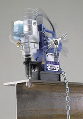 Nitto Kohki - 2" Travel, Portable Magnetic Drill Press - 400 & 750 RPM, 9 Amps, 1.4 hp, 75 Watts, 115 Volts - Exact Tooling