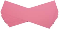 Made in USA - 10 Piece, 5" Wide x 20" Long Plastic Shim Stock Sheet - Pink, ±10% Tolerance - Exact Tooling