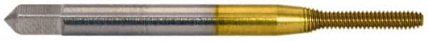 Balax - M1.7x0.35 Metric Coarse D5 Thread Limit Bottoming Thread Forming Tap - High Speed Steel, TiN Finish, 1-5/8" OAL, Right Hand Thread, Series BXMB - Exact Tooling