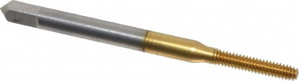 Balax - #3-48 UNC H4 Thread Limit Bottoming Thread Forming Tap - High Speed Steel, TiN Finish, 1-13/16" OAL, 1/2" Thread Length, Right Hand Thread, Series BXB - Exact Tooling