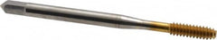 Balax - #6-32 UNC H3 Thread Limit Bottoming Thread Forming Tap - High Speed Steel, TiN Finish, 2" OAL, 11/16" Thread Length, Right Hand Thread, Series BXB - Exact Tooling