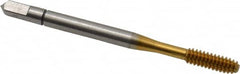 Balax - #6-32 UNC H8 Thread Limit Bottoming Thread Forming Tap - High Speed Steel, TiN Finish, 2" OAL, 11/16" Thread Length, Right Hand Thread, Series BXB - Exact Tooling