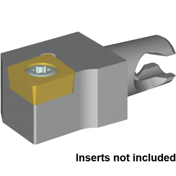 Kennametal - Right Hand Cut, Size KM12, CC..09T308 Insert Compatiblity, Modular Turning & Profiling Cutting Unit Head - 8mm Ctr to Cutting Edge, 15mm Head Length - Exact Tooling
