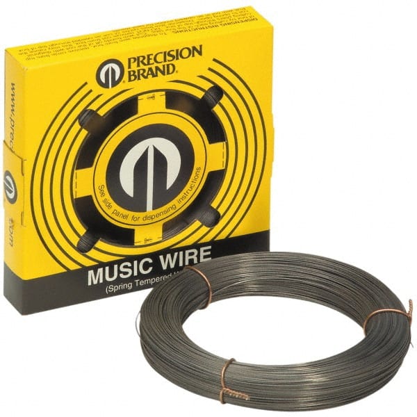 Made in USA - 17 Gage, 0.039 Inch Diameter x 247 Ft. Long, 302/304 Music Wire Coil - ASTM A580, 1 Lb. Shipping Weight - Exact Tooling