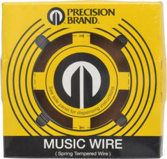 Value Collection - 14 Gage, 0.033 Inch Diameter x 344 Ft. Long, High Carbon Steel, Tempered Music Wire Coil - ASTM A228, 1 Lb. Shipping Weight - Exact Tooling