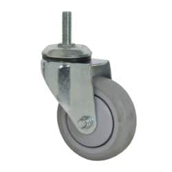 Value Collection - 4" Diam x 1-1/4" Wide x 5-13/32" OAH Stem Mount Swivel Caster - Polyurethane, 250 Lb Capacity, Ball Bearing, 1/2-13 x 1-1/2" Threaded Stem - Exact Tooling