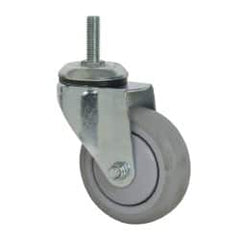 Value Collection - 4" Diam x 1-1/4" Wide x 5-13/32" OAH Stem Mount Swivel Caster - Polyurethane, 250 Lb Capacity, Ball Bearing, 1/2-13 x 1-1/2" Threaded Stem - Exact Tooling