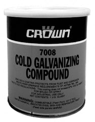Crown - 32 oz Zinc Cold Galvanizing Compound - Comes in Bottle, Food Grade - Exact Tooling
