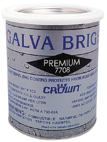 Crown - 32 oz Zinc Cold Galvanizing Compound - Comes in Bottle - Exact Tooling