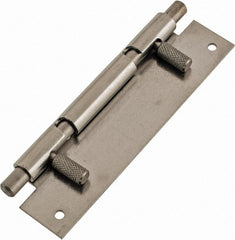 Made in USA - 4" Long x 1" Wide x 0.05" Thick, Keeper Hinge - Stainless Steel - Exact Tooling