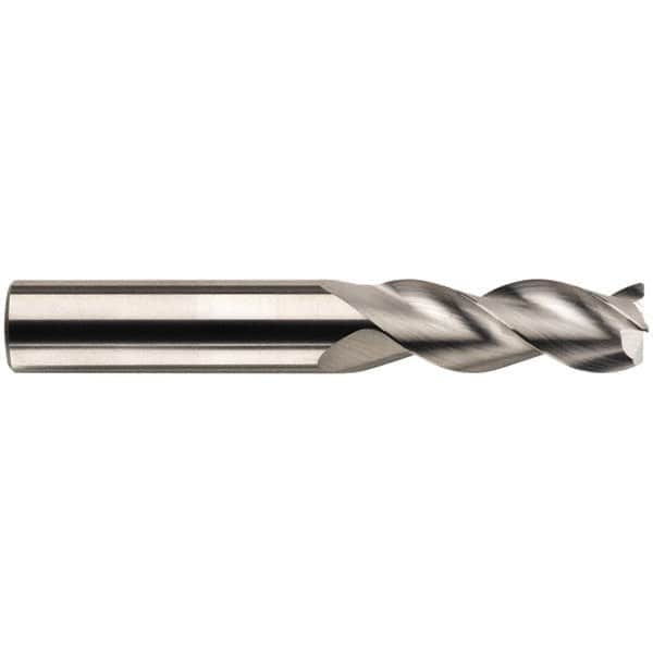 SGS - 1/2", 3 Flute, Single End, Solid Carbide, 0.06" Corner Radius End Mill - 4" OAL, 38° Helix, Right Hand Flute, 5/8" LOC, Right Hand Cut, 1-3/8" Extended Reach - Exact Tooling