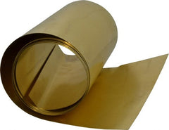 Made in USA - 100 Inch Long x 6 Inch Wide x 0.006 Inch Thick, Roll Shim Stock - Brass - Exact Tooling