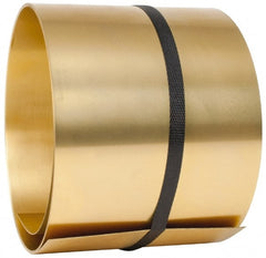 Made in USA - 100 Inch Long x 6 Inch Wide x 0.025 Inch Thick, Roll Shim Stock - Brass - Exact Tooling