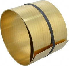 Made in USA - 100 Inch Long x 6 Inch Wide x 0.031 Inch Thick, Roll Shim Stock - Brass - Exact Tooling