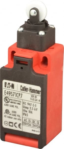 Eaton Cutler-Hammer - SPDT, NC/NO, 500 Volt, Screw Terminal, Roller Plunger Actuator, General Purpose Limit Switch - 4, 13, 4X, 6P NEMA Rating, IP65 IPR Rating, Screw Mount - Exact Tooling