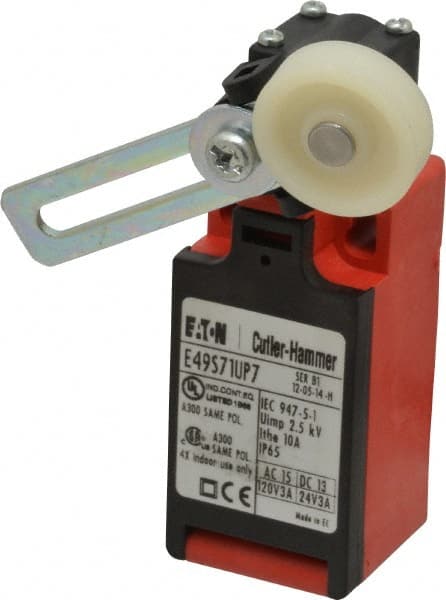 Eaton Cutler-Hammer - SPDT, NC/NO, 500 Volt, Screw Terminal, Roller Lever Actuator, General Purpose Limit Switch - 4, 13, 4X, 6P NEMA Rating, IP65 IPR Rating, Screw Mount - Exact Tooling