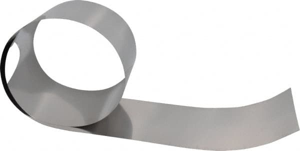 Made in USA - 50 Inch Long x 6 Inch Wide x 0.005 Inch Thick, Roll Shim Stock - Stainless Steel - Exact Tooling