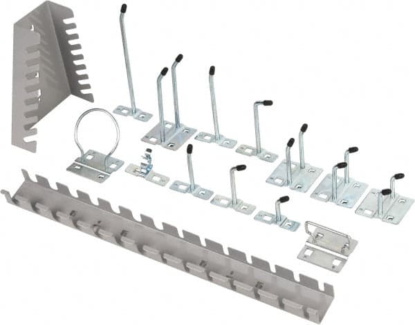 Kennedy - Tool Holder Sets For Square Hole Pegboard - Steel, 30 Piece Set - Exact Tooling